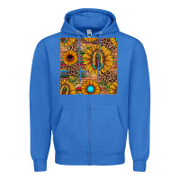 True Royal our lady of guadalupe sunflower  seamless pattern Zipper Hoodie - JahusDesignShop