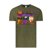 Vintage Olive somebody's loud mouth basketball mama Vintage Tee - Zillion Design Studio