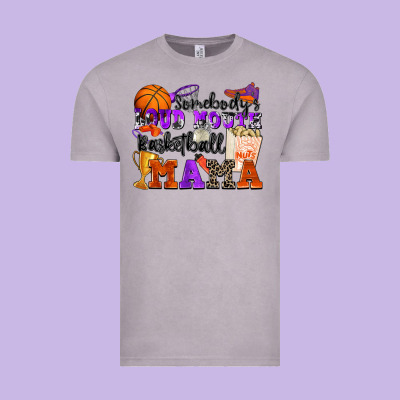 Somebody's Loud Mouth Basketball Mama Vintage Tee Designed By Zillion Design Studio
