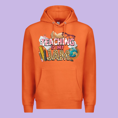 Teaching Is My Jam Teacher School Premium Hoodie Designed By Nancycooperartshop