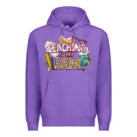 Purple teaching is my jam teacher school Premium Hoodie - NancyCooperArtShop