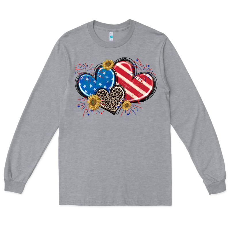 American Flag Heart Long Sleeve Tee by CowGirlArtShop | Teevron