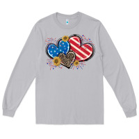 Moon Dust American Flag heart Long Sleeve Tee - CowGirlArtShop