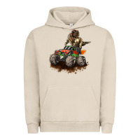 Pigment French Oak monster truck and t rex dinosaur Urban Hoodie - LillyAllenDesigns