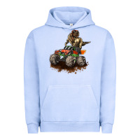 Pigment Grape Ice monster truck and t rex dinosaur Urban Hoodie - LillyAllenDesigns