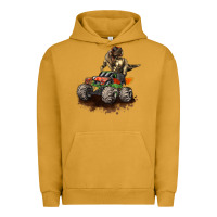 Pigment Peanut Butter monster truck and t rex dinosaur Urban Hoodie - LillyAllenDesigns