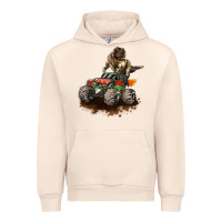 Sandshell monster truck and t rex dinosaur Urban Hoodie - LillyAllenDesigns