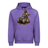 Tulip monster truck and t rex dinosaur Urban Hoodie - LillyAllenDesigns