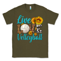 Army Green live love volleyball Classic Tee - HRA Design Shop