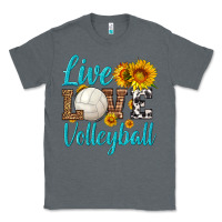 Charcoal Heather live love volleyball Classic Tee - HRA Design Shop