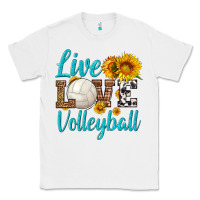 White live love volleyball Classic Tee - HRA Design Shop