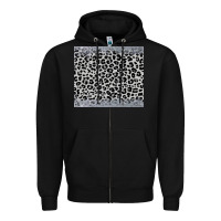 Black grey leopard Zipper Hoodie - JahusDesignShop