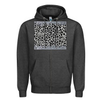 Charcoal Heather grey leopard Zipper Hoodie - JahusDesignShop
