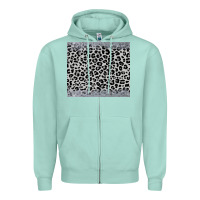Seafoam grey leopard Zipper Hoodie - JahusDesignShop