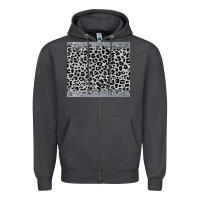 Smoke grey leopard Zipper Hoodie - JahusDesignShop