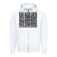 White grey leopard Zipper Hoodie - JahusDesignShop