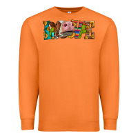 Carrot Western Love Simmental Cow Premium Sweatshirt - LillyAllenDesigns
