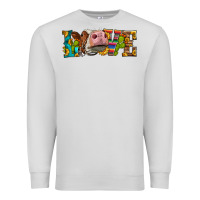 Dove Grey Western Love Simmental Cow Premium Sweatshirt - LillyAllenDesigns