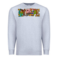 Heather Grey Western Love Simmental Cow Premium Sweatshirt - LillyAllenDesigns