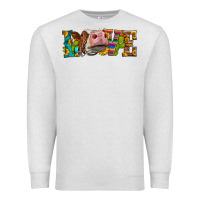 Oatmeal Heather Western Love Simmental Cow Premium Sweatshirt - LillyAllenDesigns