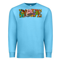 Ocean Blue Western Love Simmental Cow Premium Sweatshirt - LillyAllenDesigns