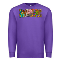 Purple Western Love Simmental Cow Premium Sweatshirt - LillyAllenDesigns