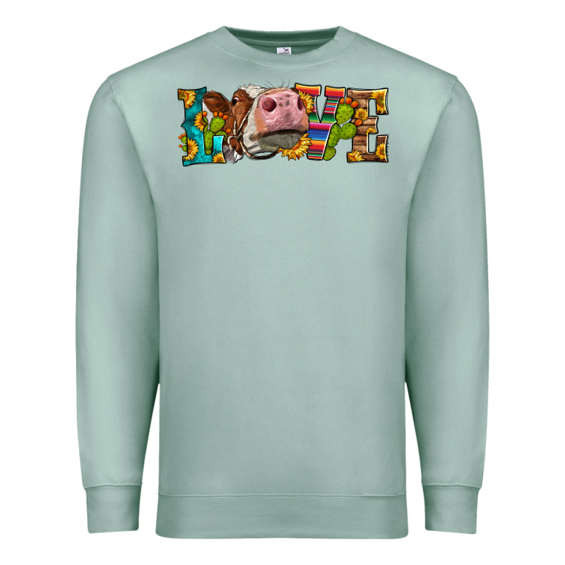 Western Love Simmental Cow Premium Sweatshirt by LillyAllenDesigns | Teevron