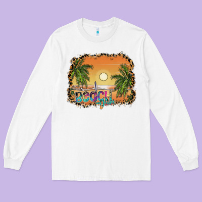 Beach Vibes Long Sleeve Tee Designed By Sublimationcraftshop