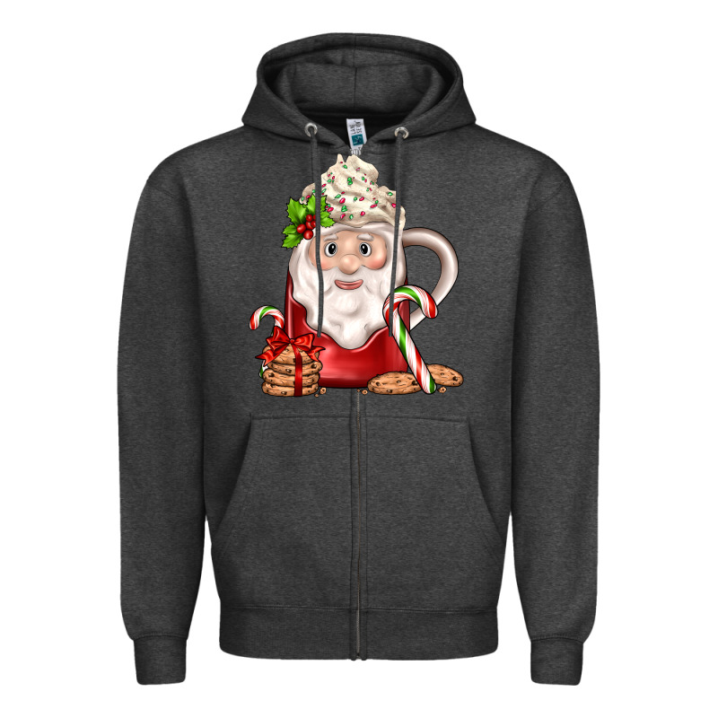 Santa Coffee Zipper Hoodie by JahusDesignShop | Teevron