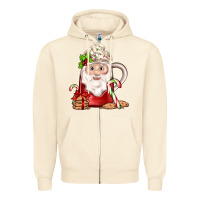 Sandshell santa coffee Zipper Hoodie - JahusDesignShop