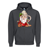 Smoke santa coffee Zipper Hoodie - JahusDesignShop