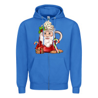 True Royal santa coffee Zipper Hoodie - JahusDesignShop