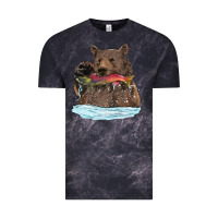 Cloud Black mama bear haunting fish Vintage Tee - RanaPortraitStore
