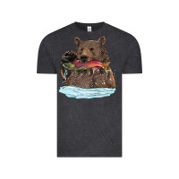 Vintage Black mama bear haunting fish Vintage Tee - RanaPortraitStore