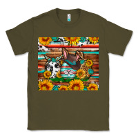 Army Green Easter eggs sunflower gemstone tumbler Easter Day Classic Tee - Neo Western
