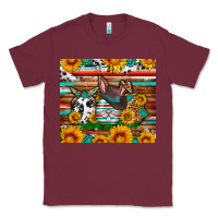 Burgundy Easter eggs sunflower gemstone tumbler Easter Day Classic Tee - Neo Western