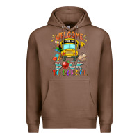 Chestnut welcome back to school with school bus Premium Hoodie - NancyCooperArtShop
