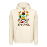 Tofu welcome back to school with school bus Premium Hoodie - NancyCooperArtShop