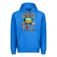 True Royal welcome back to school with school bus Premium Hoodie - NancyCooperArtShop