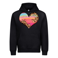 Black valentine s day colorful heart Urban Hoodie - LillyAllenDesigns