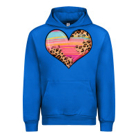 Cobalt valentine s day colorful heart Urban Hoodie - LillyAllenDesigns