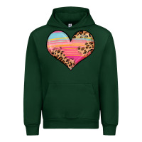 Forest Green valentine s day colorful heart Urban Hoodie - LillyAllenDesigns