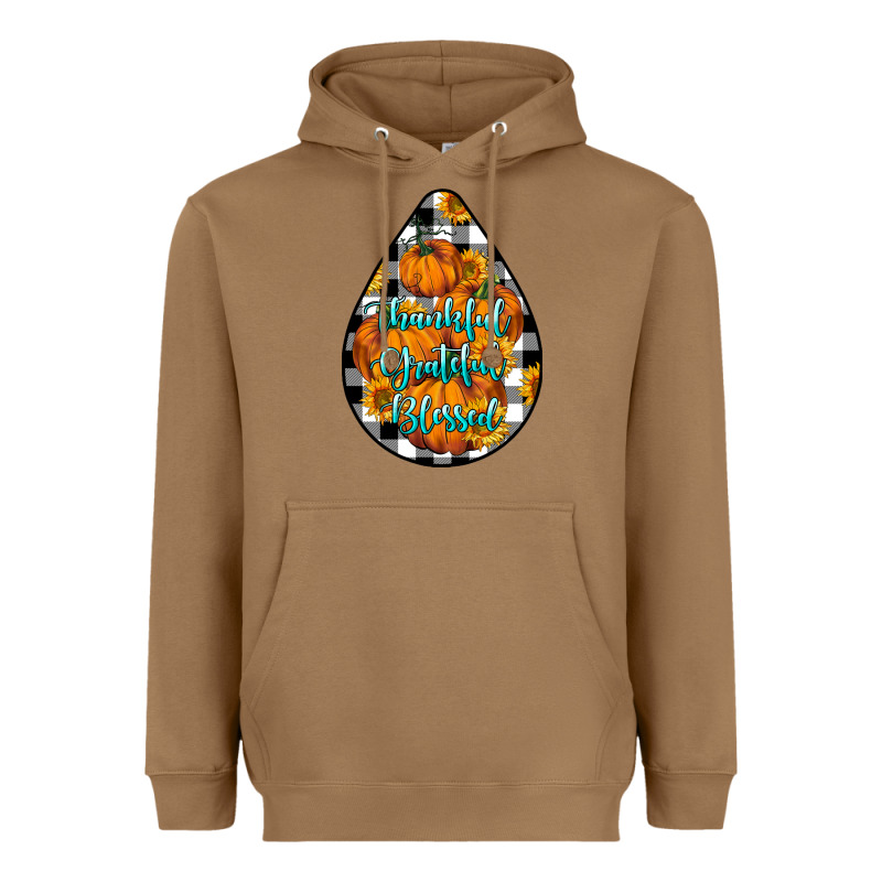 Thankful Grateful Blessed Heavyweight Hoodie by LillyAllenDesigns | Teevron