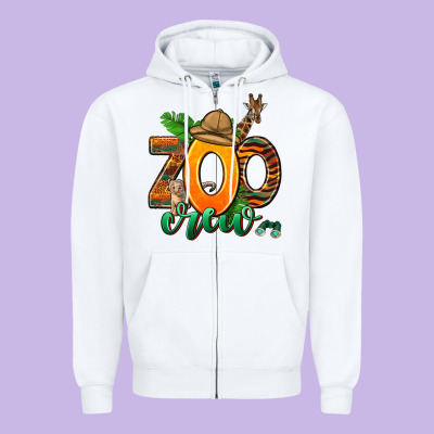 Zoo Crew Zipper Hoodie Designed By Adodesignshop