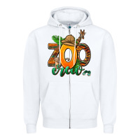 White zoo crew Zipper Hoodie - AdoDesignShop