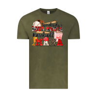 Vintage Olive somebody's loud mouth baseball mama Vintage Tee - Zillion Design Studio