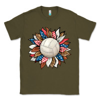 Army Green volleyball sunflower Classic Tee - HRA Design Shop