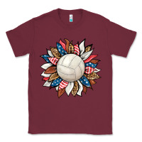 Burgundy volleyball sunflower Classic Tee - HRA Design Shop