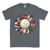Charcoal Heather volleyball sunflower Classic Tee - HRA Design Shop