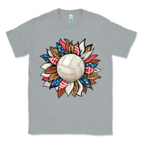 Heather Grey volleyball sunflower Classic Tee - HRA Design Shop